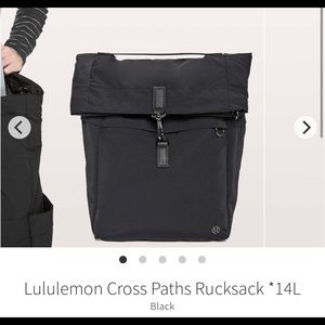 NWT Lululemon Cross Paths Rucksack